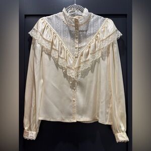 Elegant Cream Lace Blouse